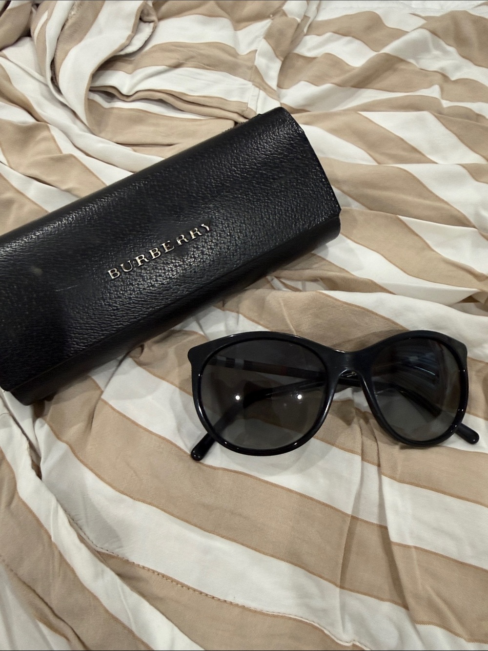 Burberry Black Women's Oversized Cat-Eye Sunglasses
